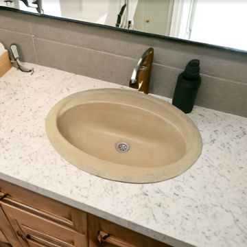 Bespoke Sandstone Oval Drop-In Basin 61x47x18cm