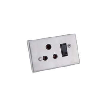 Ez Wall 4X2 Single Socket S/Steel