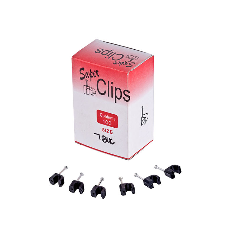Cable Clips 7mm Black (100/Pack)