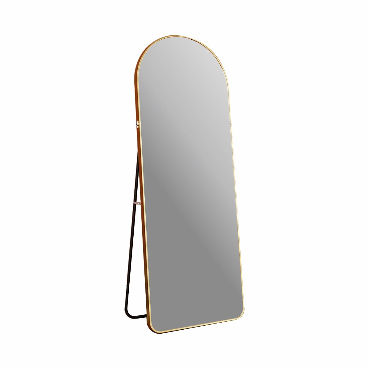 Gold Aluminum Frame Arched 168 cm x62cm Wall Hang or Freestanding Glass Mirror 965AG