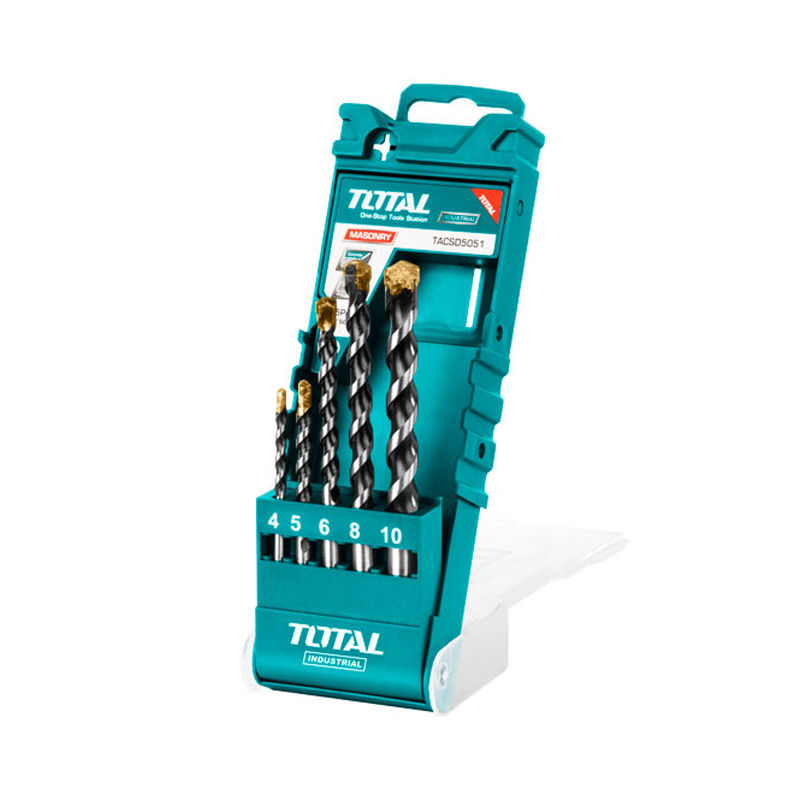 Total Tools Masonry Drill Bits Set 5Pcs Industrial