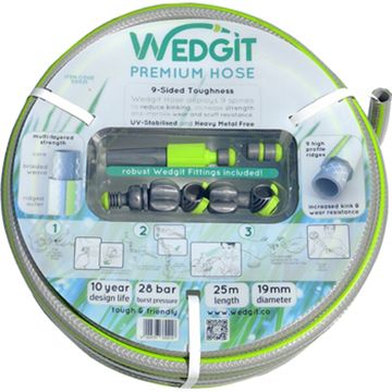 Wedgit Premium Hose 19Mm 3/4" 25M Incl. Starter Kit