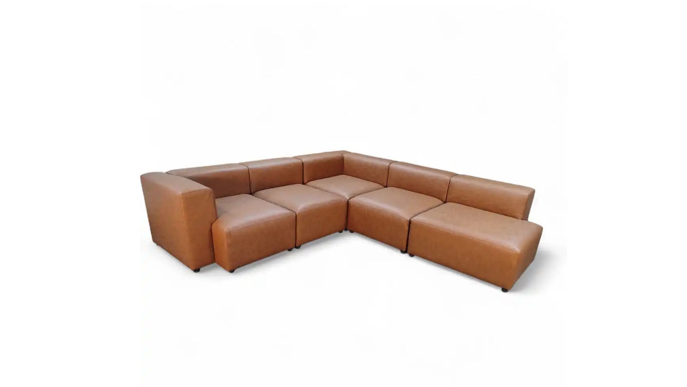 Lucia Modular Leather Sofa Windsor Tan Left Sided