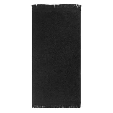 Plush Cotton380 GSM Terry Fringe Guest Towel - Jet Black (01 Pc Pack)