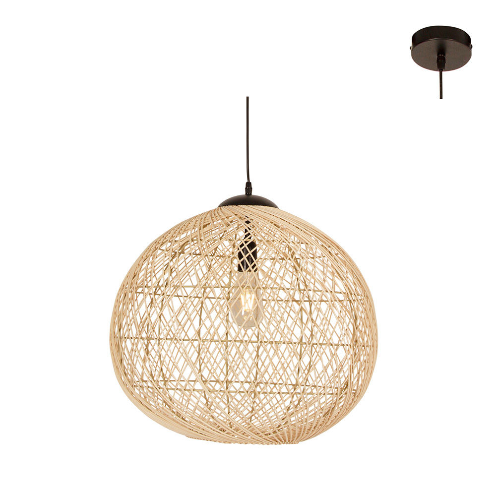 Souira 500 - Pendant - E27 1x60 - Woven Rattan