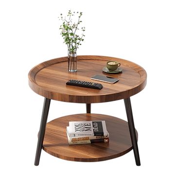 Modern Double-Layer Round Coffee Table
