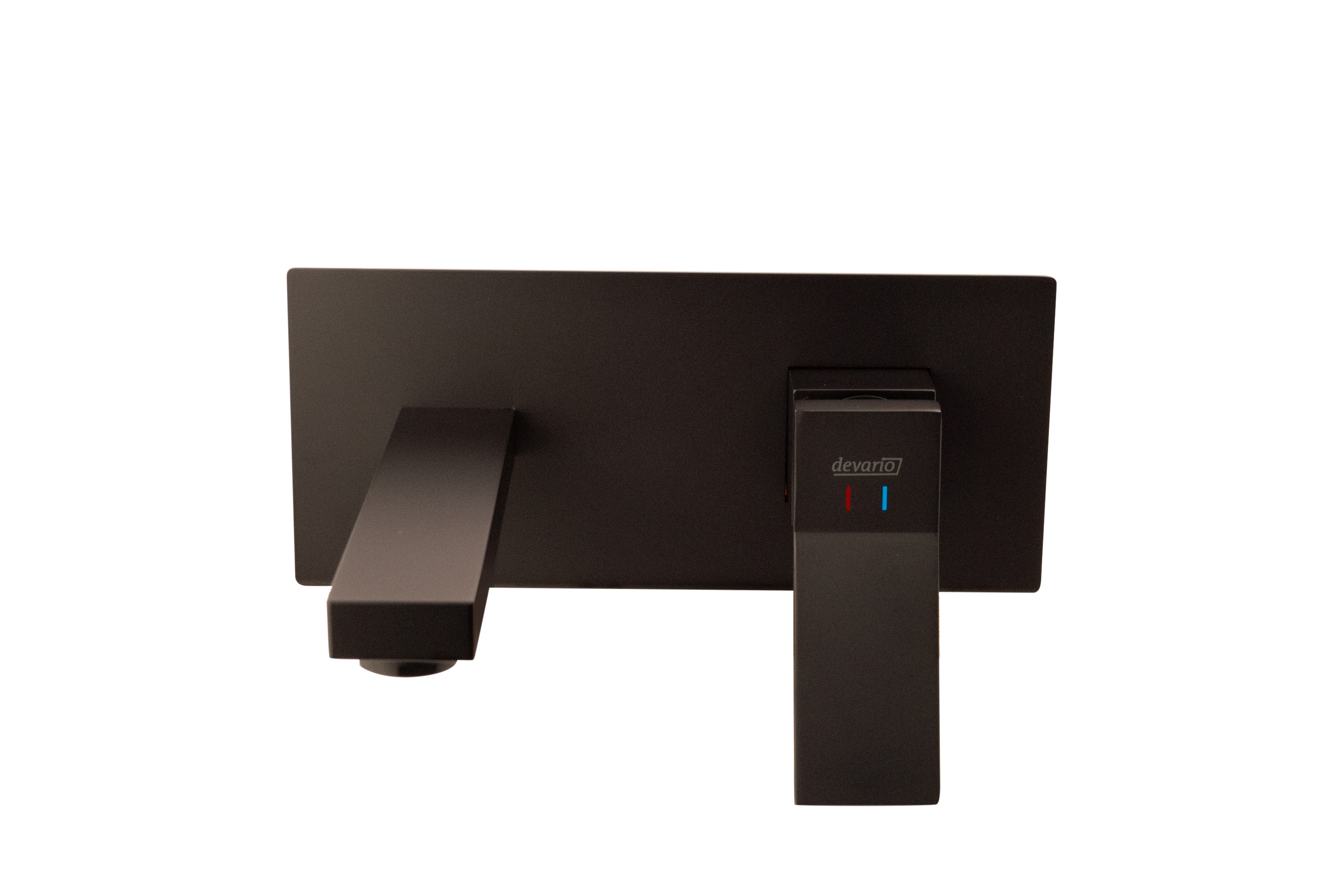 Milan Wall Basin Mixer With Spout Brass- Matt Black