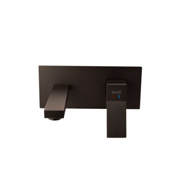Milan Wall Basin Mixer With Spout Brass- Matt Black