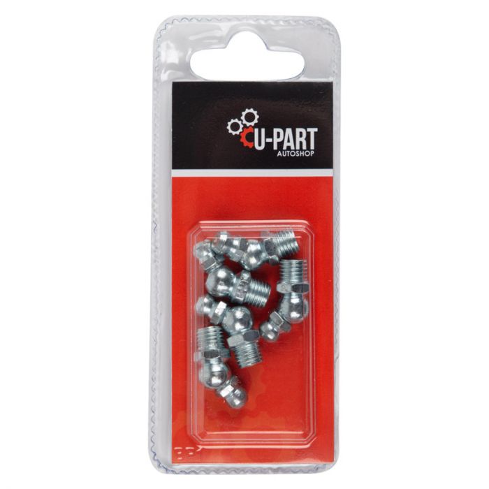 Bulk Pack x 10 U-Part Grease Nipple 45Deg M8X1 X5