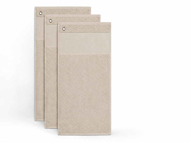 Golf Terry Towel 380GSM with Eyelet - 030x050cms - Birch (03 Piece Pack)