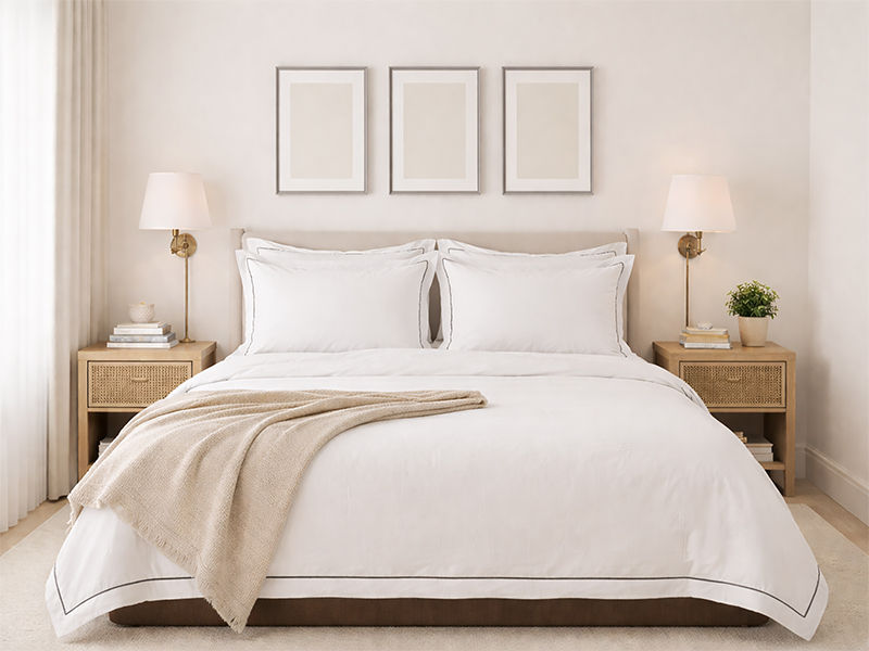 Premium Collection - Satin Stitch Duvet Cover Set - Wedding Bells - King - (6 Sets)