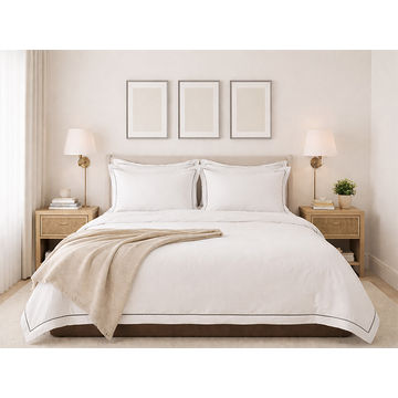 Premium Collection - Satin Stitch Duvet Cover Set - Wedding Bells - King - (6 Sets)