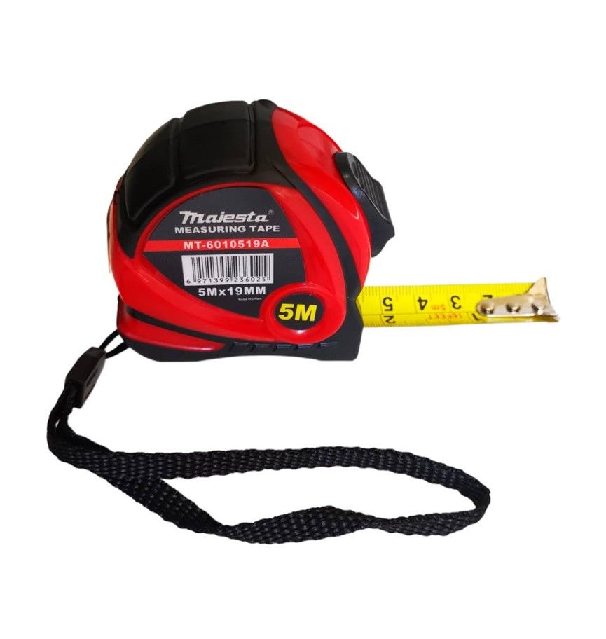 Majesta Measuring Tape - 5m x 19mm Rubber Grip