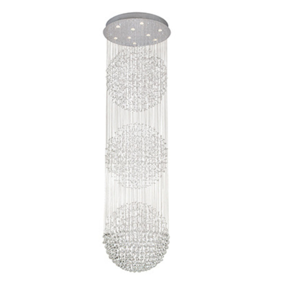 9LT Chandelier Crystal Chrome GU10 9x50w