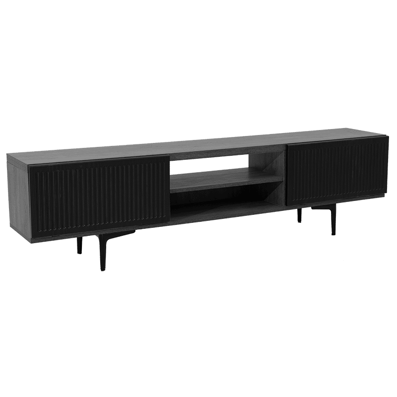 Verona TV Stand Charcoal & Black