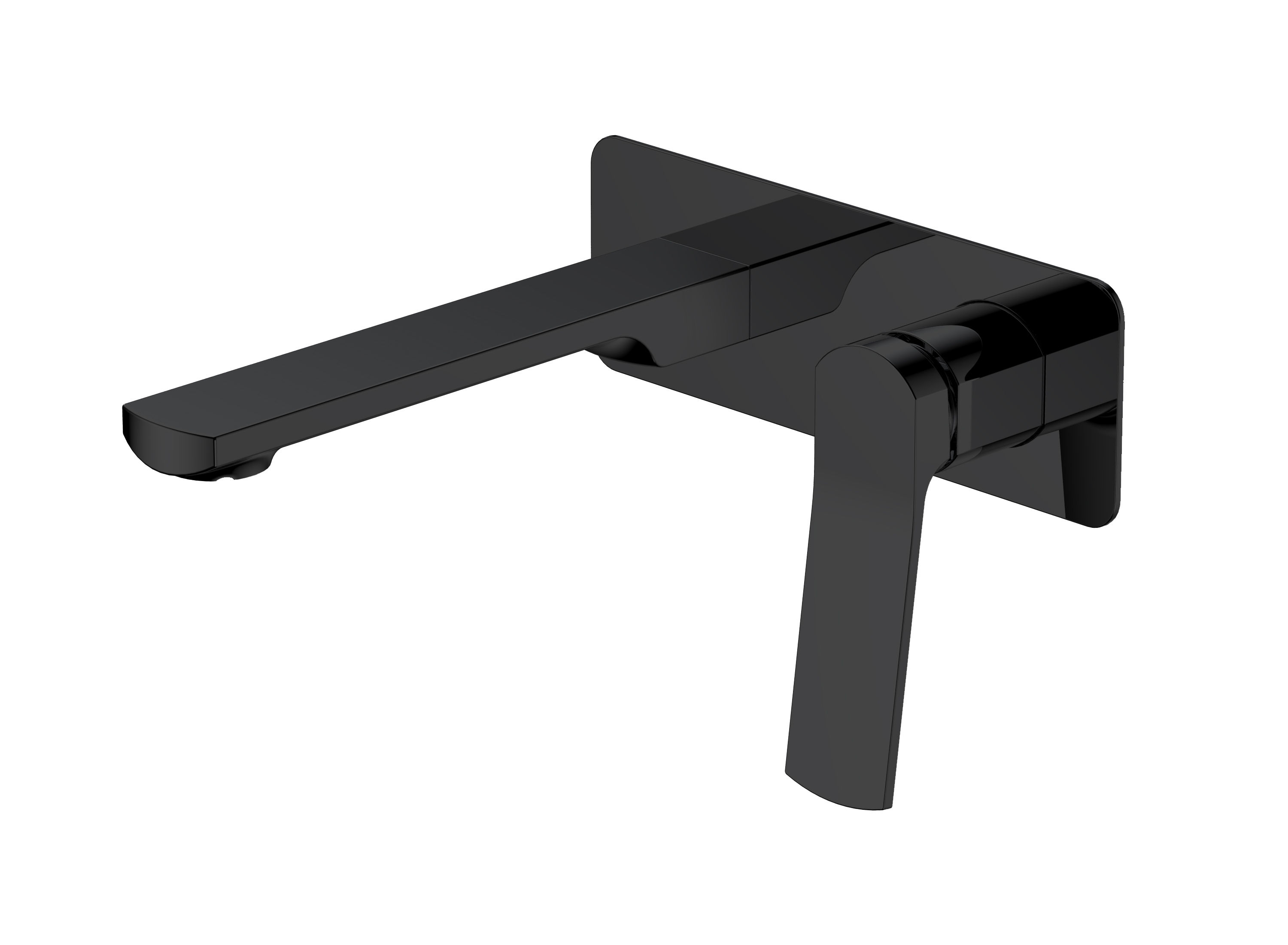 Verona Wall Basin Mixer With Spout Premio - Matt Black