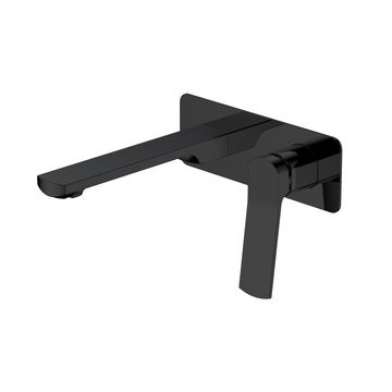 Verona Wall Basin Mixer With Spout Premio - Matt Black