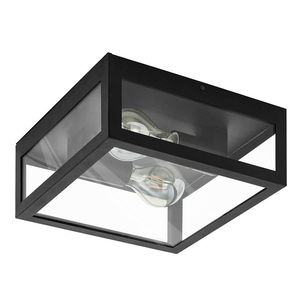 Amezola - Ceiling Light - Black - E27 2x40w
