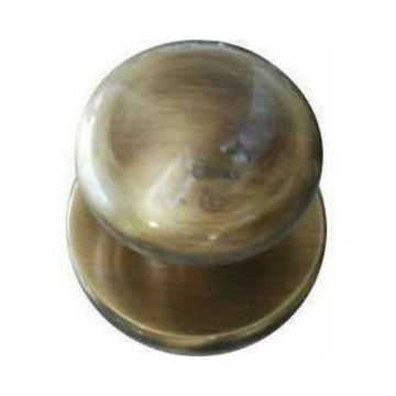 Antique Brass Door Knob - 77mm - Non-turning