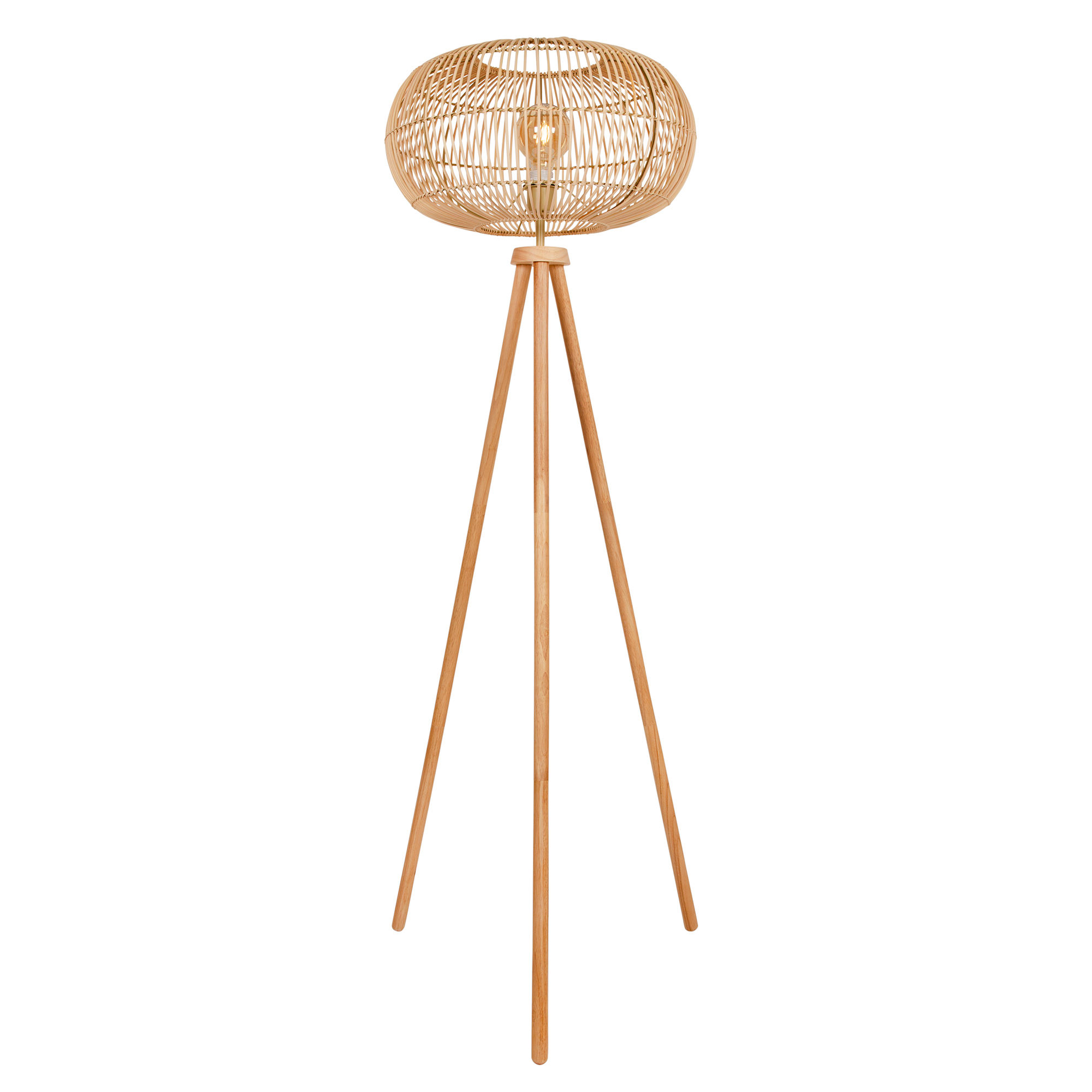 Marina Nal Floor Light Nature Woven Rattan E27 1X60W