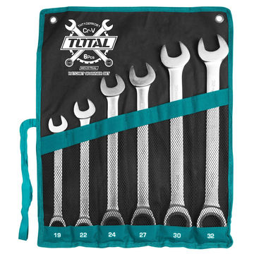 Total Tools Ratchet Spanner Set 6Pcs Industrial