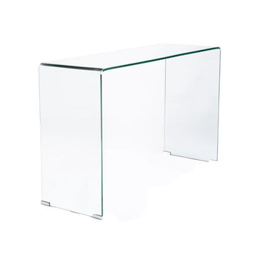 Vividitto - Clear Flute 125x40cm 12mm Tempered Glass Console