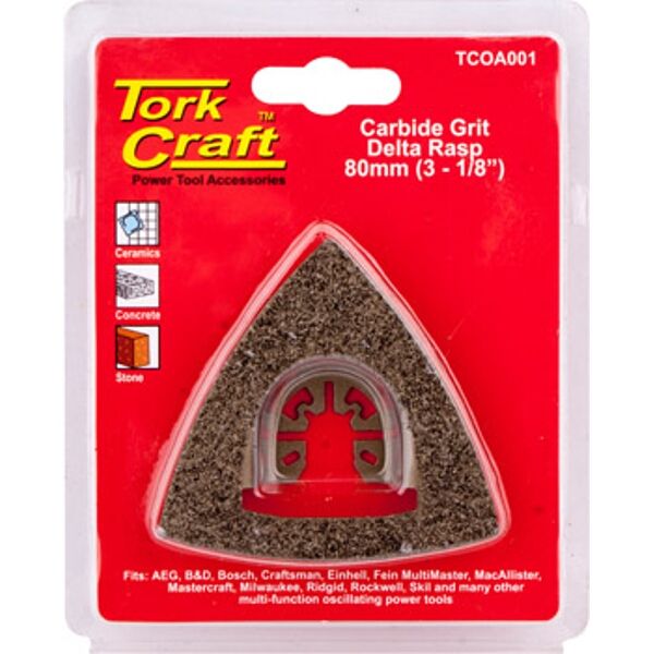 Quick Change Carbide Grit Delta Rasp 80Mm(3-1/8