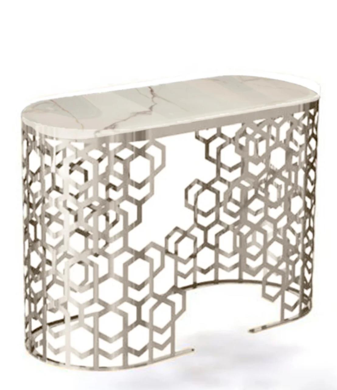 IG Furn- Lacy Silver Console Table
