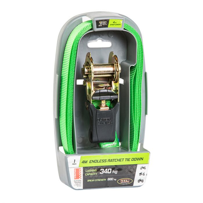 SmartStraps - 4m Endless Padded Ratchet - Green (1 Pack)