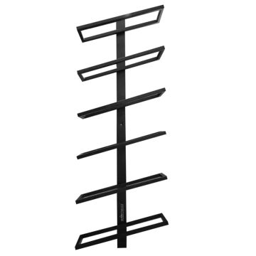 Wall Mounted Tilted Metal Wine Rack - 6 Bottles