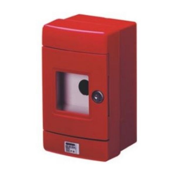 Red Emergency Encl 22.5mm Hole IP55