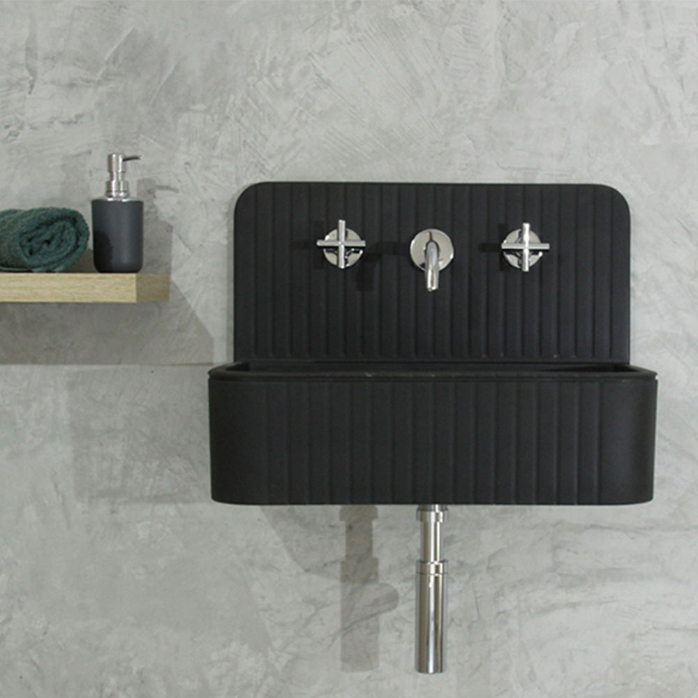 Murus Midnight Quartz Wall Mounted Basin