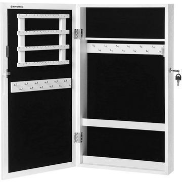 Songmics Jewellery Cabinet and Mirror, White
