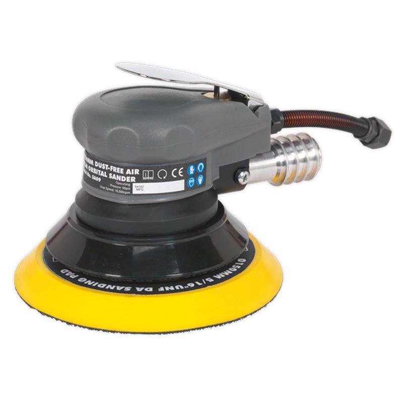 Air Palm Orbital Sander Ø150mm Dust-Free, SEALEY UK