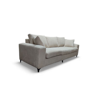 Suresh 3 Seater Couch-Couduroy Cream white