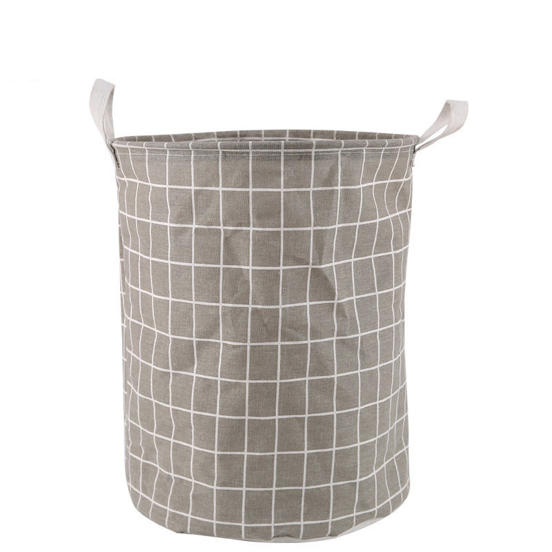 Foldable Laundry Basket - Large-With Handles - Grey