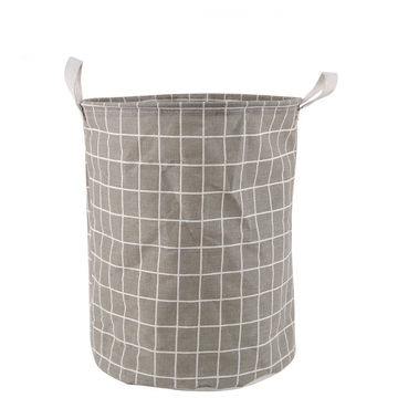 Foldable Laundry Basket - Large-With Handles - Grey
