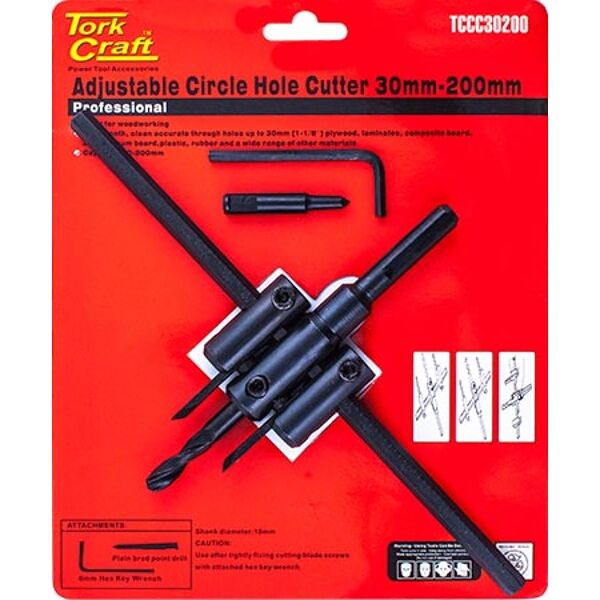 Circle Hole Cutter Adjustable 30-200Mm