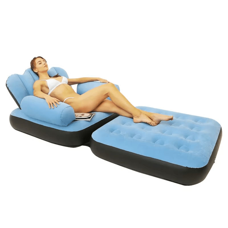 Portable Inflatable Sofa Bed - Blue