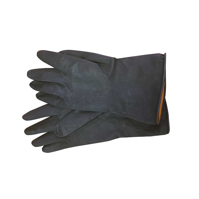 PIONEER SAFETY Latex Black Rubber Builders Glove