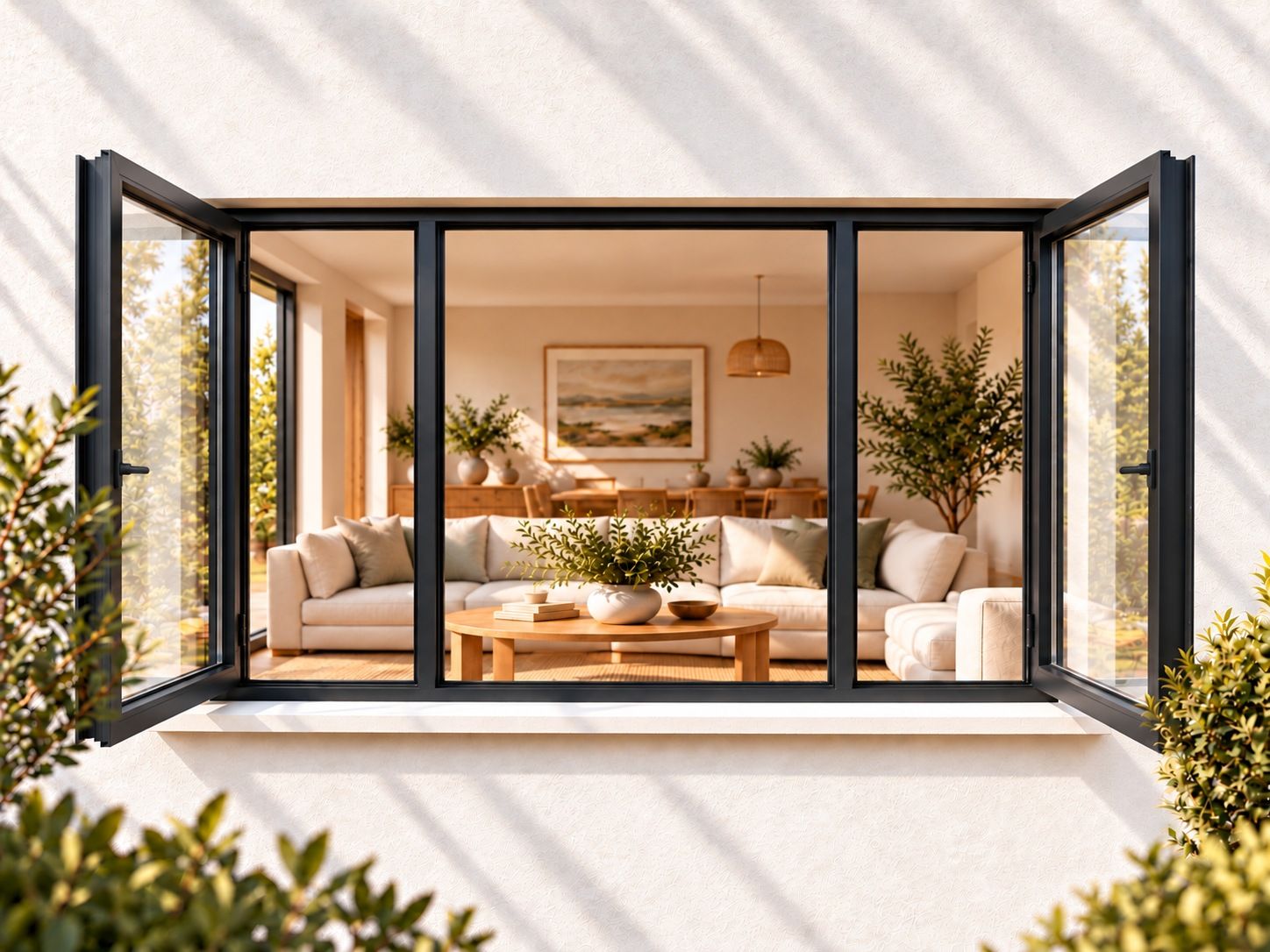 Kenzo Premium Side-Hung Aluminium Window - Charcoal, 2400 1200 mm, Double Side Opener