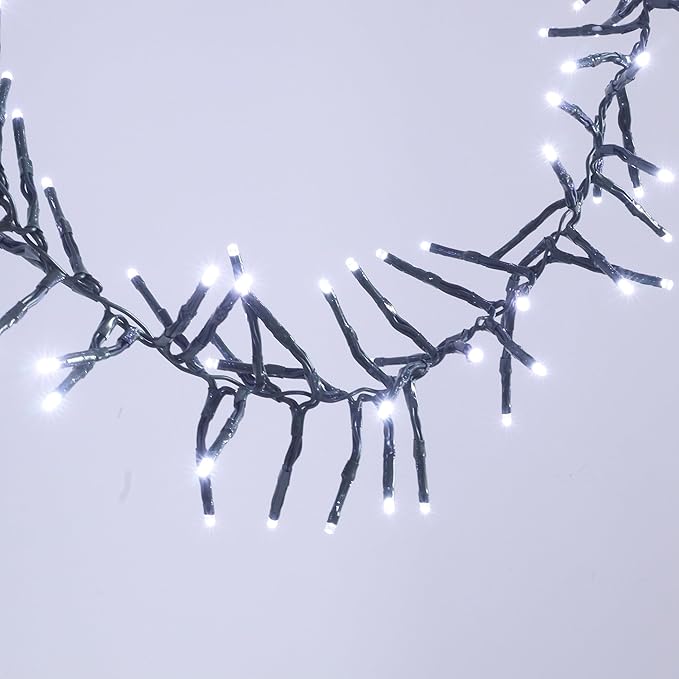 30.7M LED Fairy Curtain Light White With Black Cable - ZYF-36L