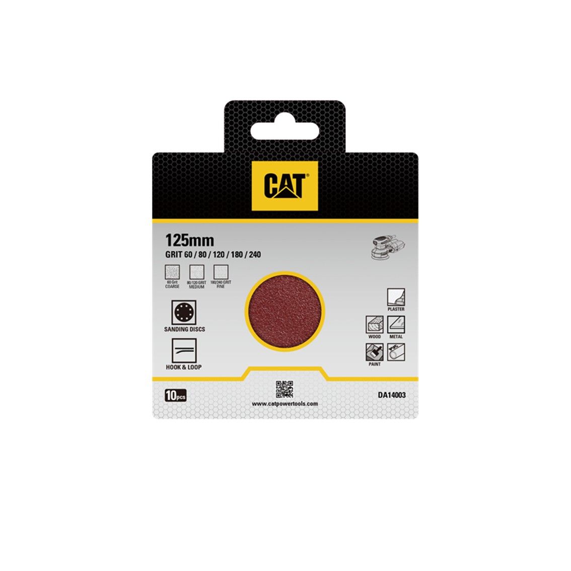 CAT Hook & Loop Orbital Sanding Discs 125mm 10pcs