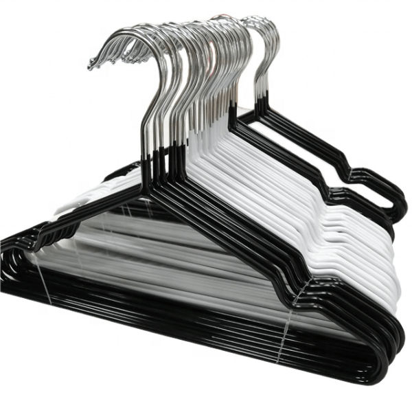 Pack of 10 PVC Coating Metal Wire Hanger - White