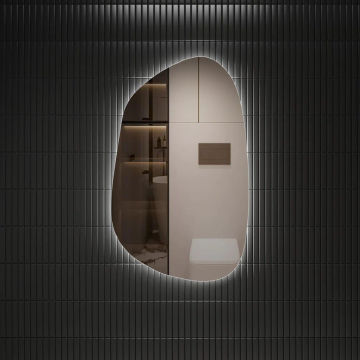 Jade Irregular Shaped Cool White Mirror