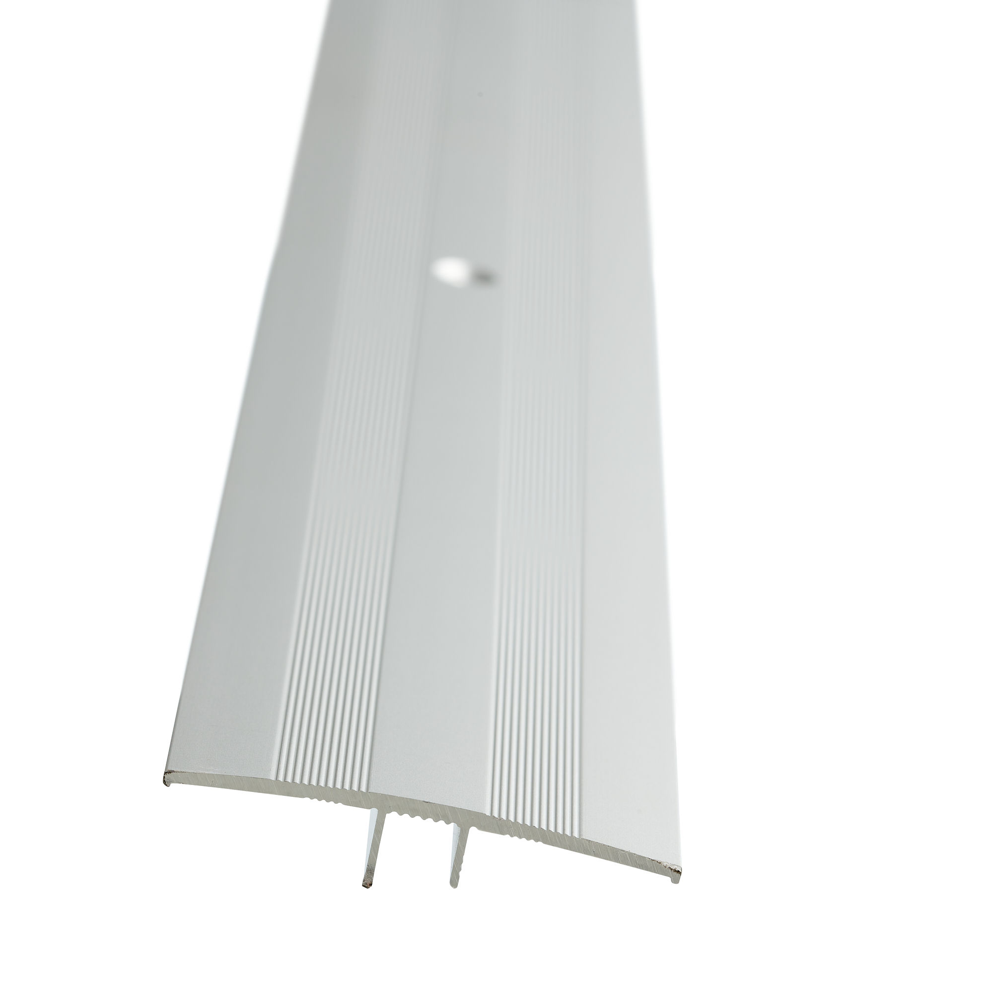 Aluminium T-Piece Door Strip Silver Drilled 2500 x 44 Aluminium Door Strip