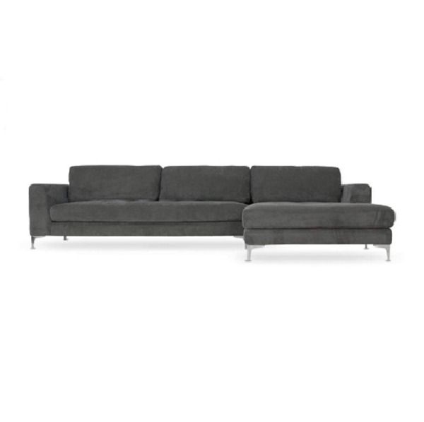 Modular L shaped 5 seater dark grey couch