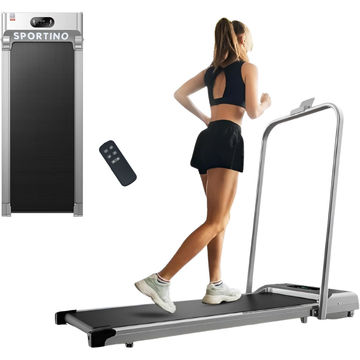 SPORTINO Home Fitness Folding Curved Non-Electric Treadmill Jogging Machine