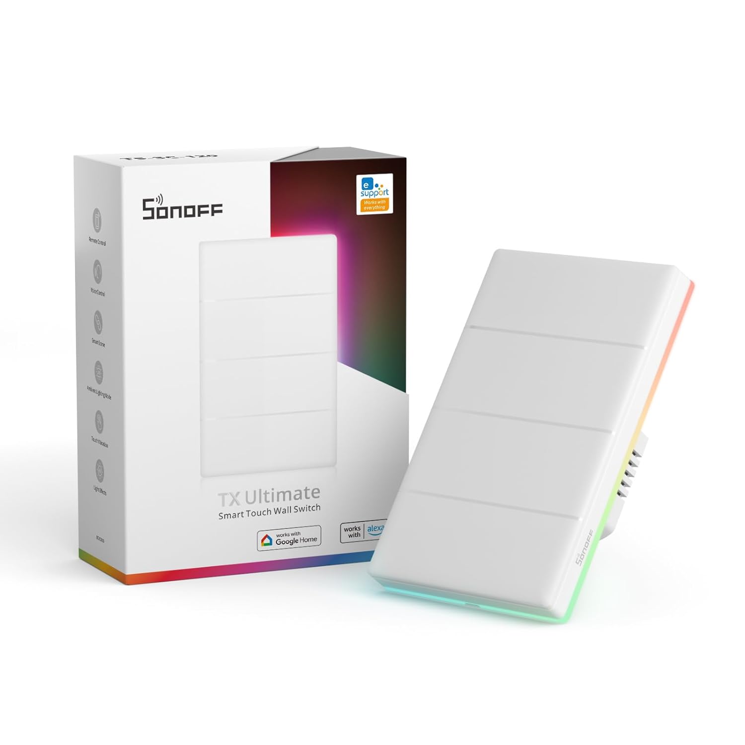 Sonoff T5-4C-120 Smart Touch Wall Switch 4 Gang