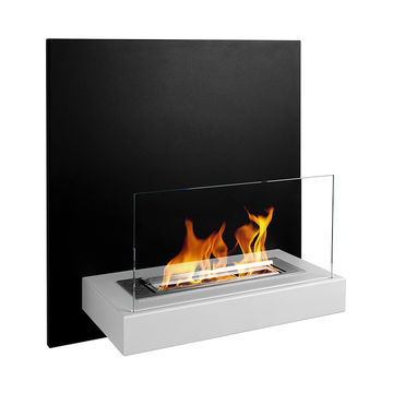 NOVAFLAME - Wall-mounted Bio-Fireplace BOARD black-white